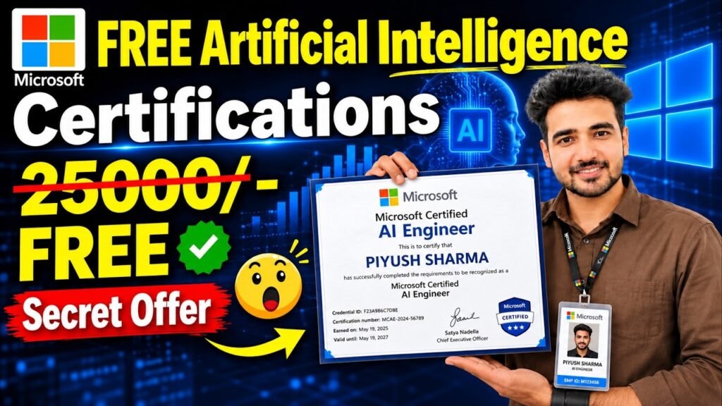 (Official) Microsoft Free Artificial Intelligence Certification Course | AI Engineer Courses